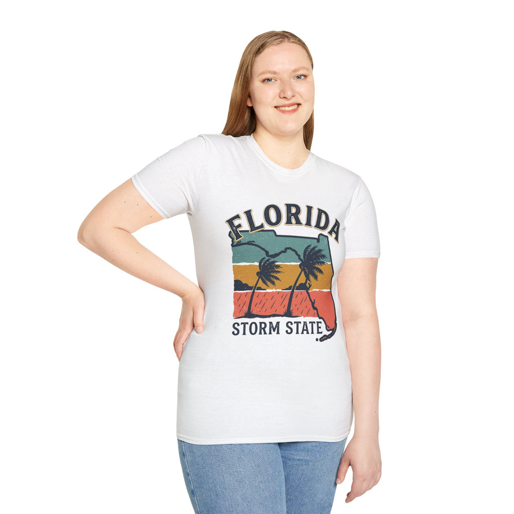 Florida Born Hurricane Tested Vintage Graphic T-Shirt