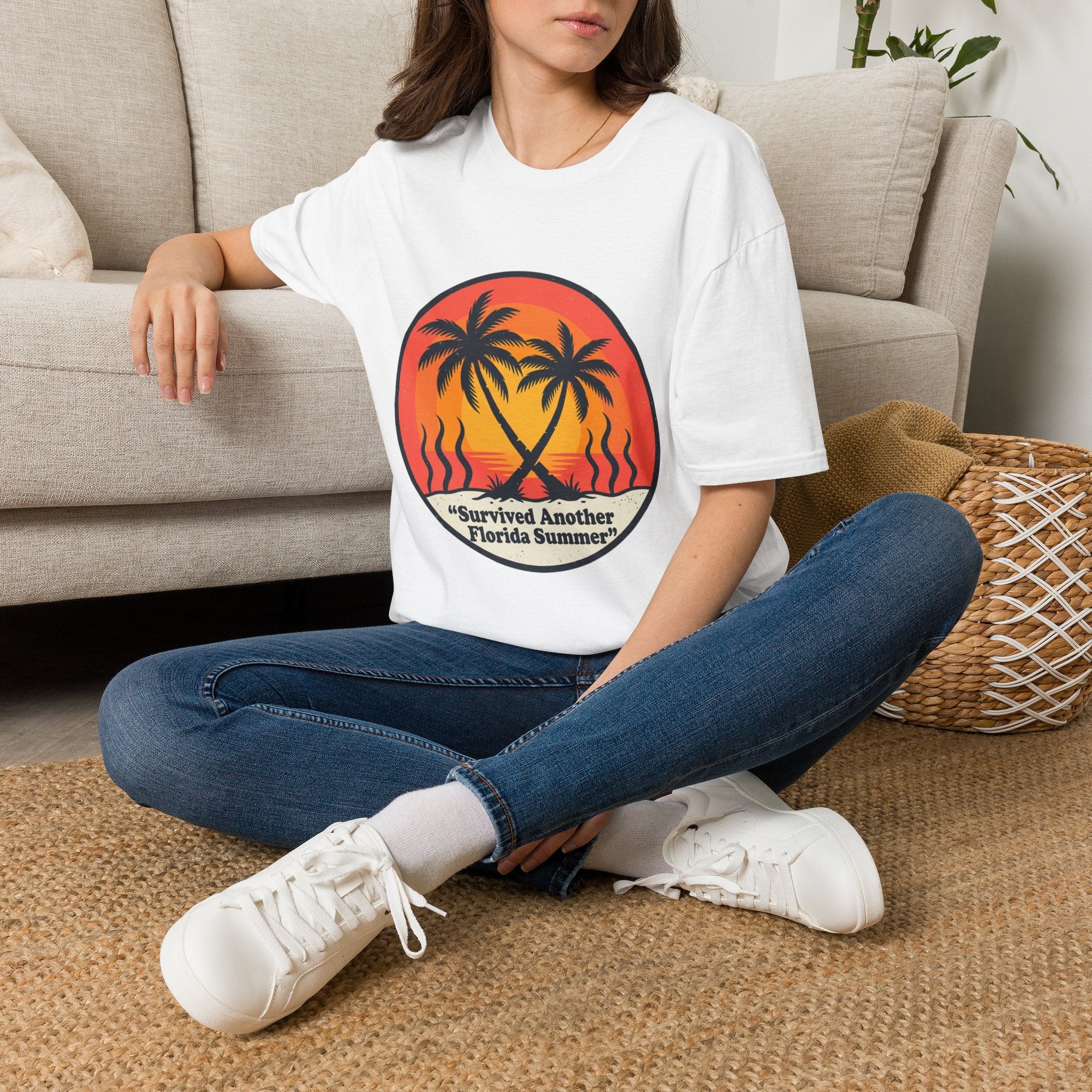 Survived Another Florida Summer Vintage Graphic T-Shirt